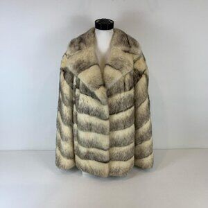 Women's Cream and Tan Mink Coat